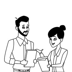 business talk coworker