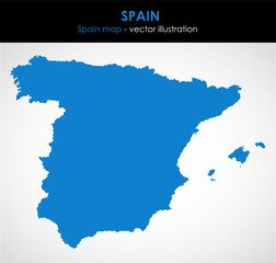Obraz premium Spain graphic map of the country. Vector illustration. 