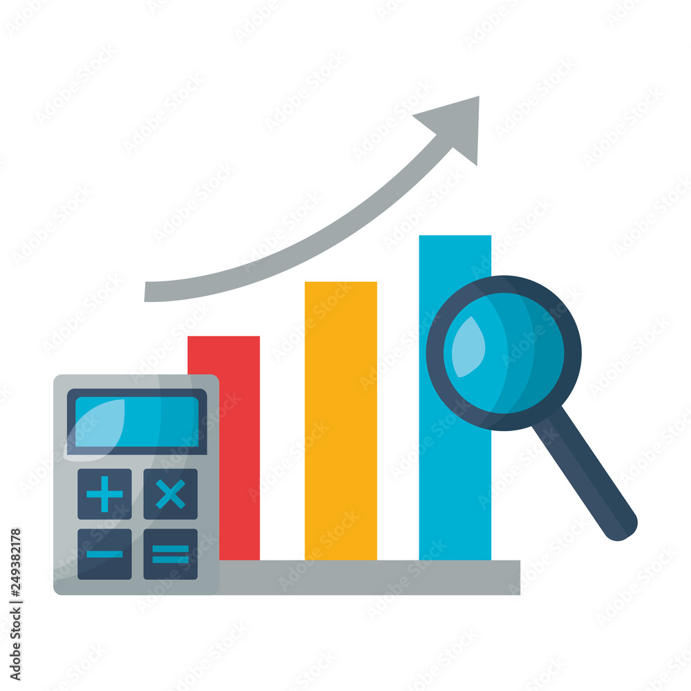 Canvas Prints chart stock market calculator analysis