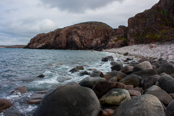 rocks on the beach камни на пляже Териберка Кольский Мурманская область Баренцево море