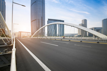 Expressway and Modern Urban Architecture in Tianjin, China