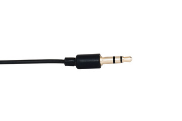 3.5 mm audio stereo mini Jack headphone Jack, isolated, on white background.