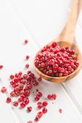 Dried pink peppercorn.