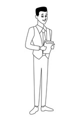 business documents businessman
