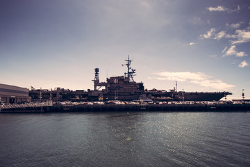 Fototapeta premium Battleships at Port