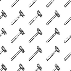 Naklejka premium razor seamless pattern isolated on white background