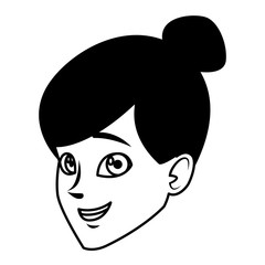young woman head