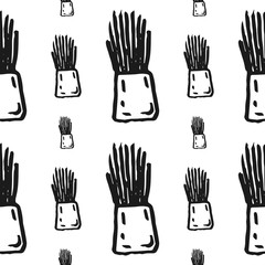 shaving brush seamless pattern isolated on white background