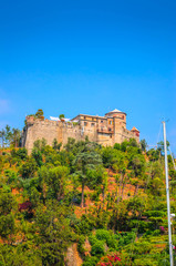 Fototapeta na wymiar Ancient castle Brown in Portofino, Liguria, Italy
