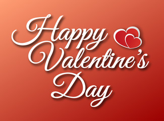 Vector lettering design for Valentines Day greeting card - Vector eps 10