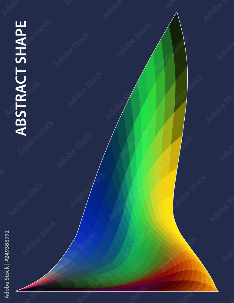 Poster Triangular multicolor shapr shape.Vector graphic element