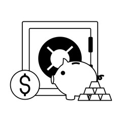 piggy bank safe box stock market