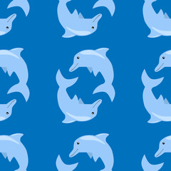 Dolphin seamless pattern