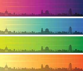 Fototapeta premium Sofia Multiple Color Gradient Skyline Banner