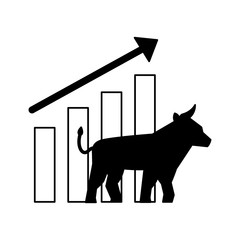 bull chart growth stock market