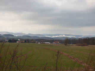 Polskie krajobrazy zima.