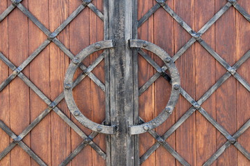 Doors are made in the form of antique as a lock, handmade for home doors