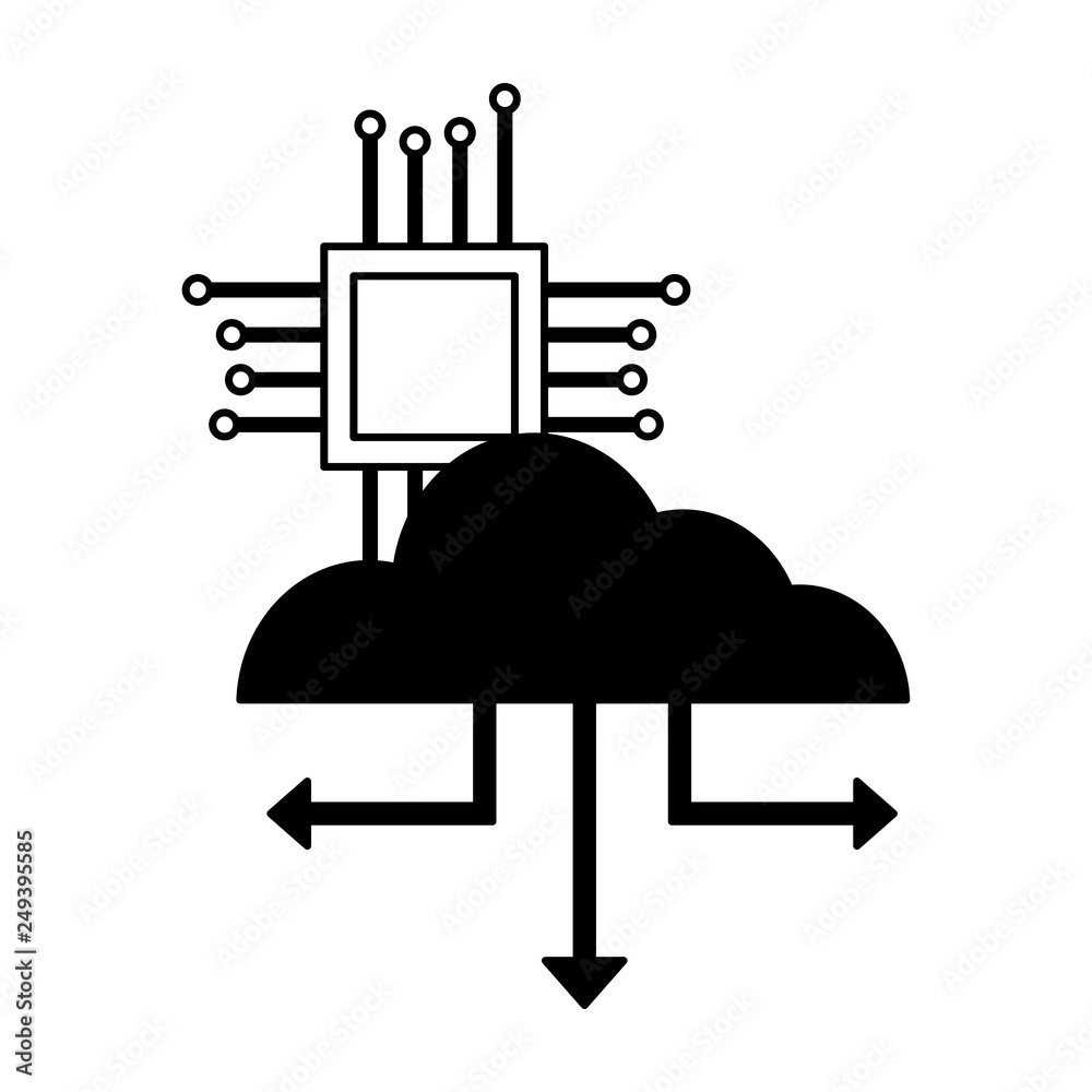 Sticker cloud computing connection motherboard