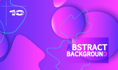 Fluid shapes composition. Abstract cover design.