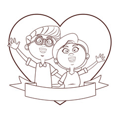 elder couple love banner