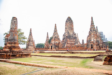 Fototapeta premium Wat Chaiwatthanaram Temple in Ayutthaya, Thailand