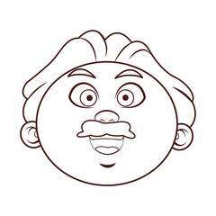 grandfather elder afro head