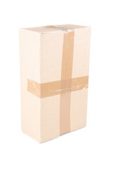 brown box cardboard closed packaging parcel