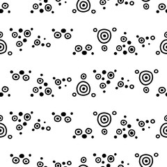 Seamless vector geometrical pattern with hand drawn decorative elements Graphic abstract design, drawing illustration. Print for fabric, textil, wallpaper, wrapping packaging Line drawing Doddle style