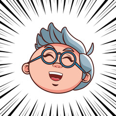 grandfather glasses head comic