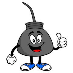 Oil Can with Thumbs Up - A vector cartoon illustration of a retro oil can mascot with Thumbs Up.