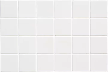 Fotobehang white ceramic tile with 24 squares in rectangular form © jan_S