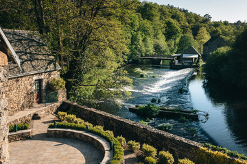 Lush decorations of a river at Saint Yves mill