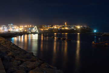 Obraz premium Night view on Kasbah of the udayas in Rabat, The capital of Morocco
