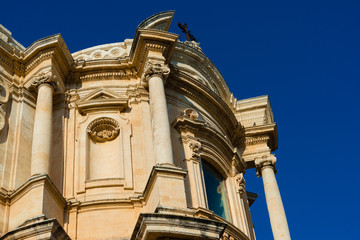 Obraz premium Valley of Noto Sicily. Typical details of Baroque architecture in Noto