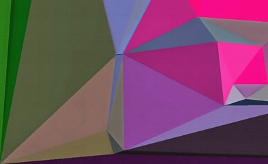 Abstract polygonal background. Geometric concept texture. Graphic low poly unusual pattern. Triangles design backdrop. Multicolor bright futuristic artwork. Macro crystal art. Painted on paper cover. 