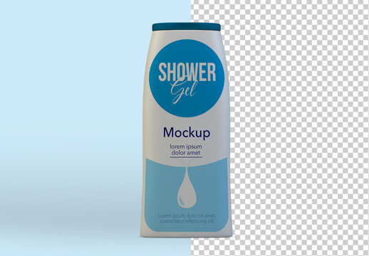 Shower Gel Bottle Mockup