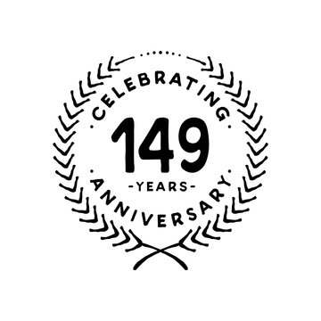 149 years design template. 149th vector and illustration 