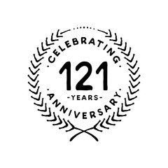 121 years design template. 121st vector and illustration 