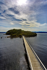 Fototapeta na wymiar Sarah Island, historic penal colony, in Tasmania