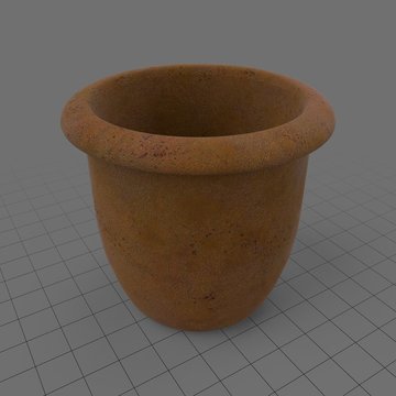 Empty terracotta pot 3