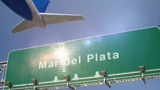 Airplane Take off Mar del Plata