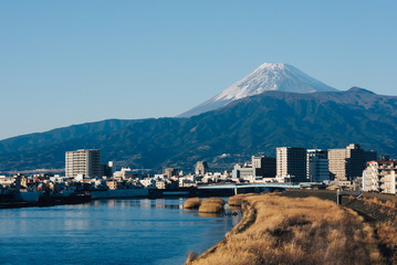 狩野川と富士山