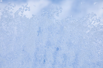 Obraz premium Snow covered window