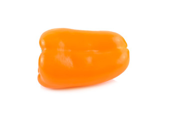 fresh Aura sweet orange pepper on white background