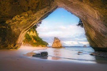 Foto auf Acrylglas Antireflex Blick von der Höhle bei Cathedral Cove, Coromandel, Neuseeland 17 © Christian B.