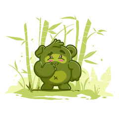 cute vector character friendly hugging  little beast. isolated white background. Vector illustration design for t-shirt graphics, postcards, book, print and other uses