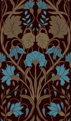 Floral pattern for wallpaper.