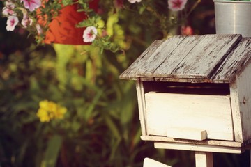 Old vintage mailbox in nature