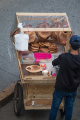 Man working with his street food cart, Beirut, Lebanon, Middle East