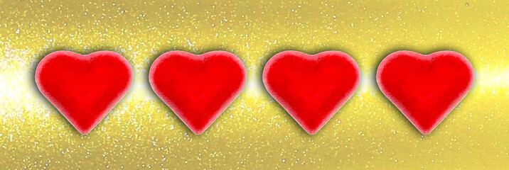 red hearts background